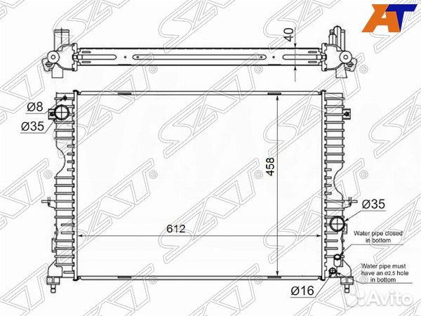 Радиатор land rover discovery, land rover discovery II 97-04
