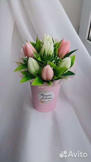 Букет тюльпанов из мыло ручной работы