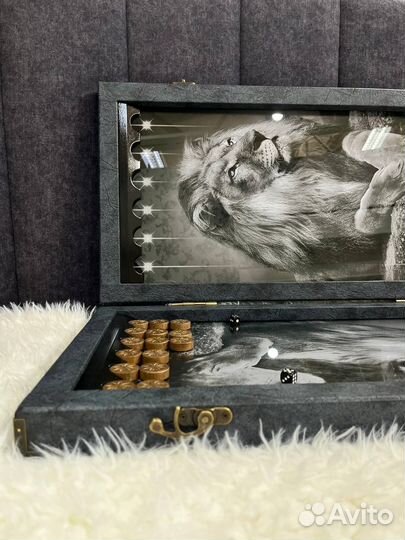 Нарды ручной работы со стеклом 