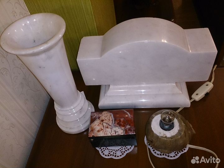 Подставка из мрамора Шкатулка Светильник