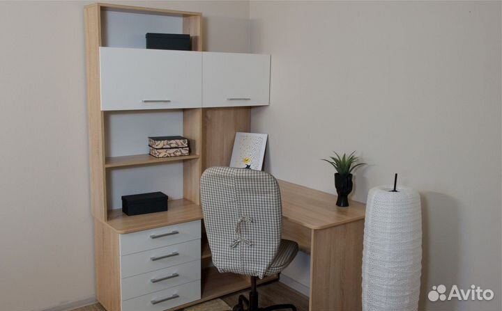 Стол письменный Гарвард угловой с надставкой левый