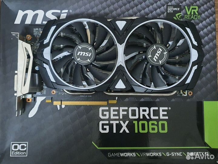 MSI GeForce GTX 1060 armor 6Gb