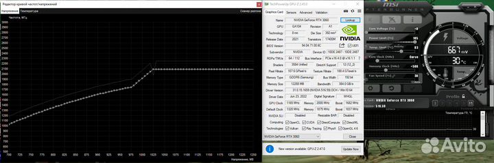 Видеокарта RTX 3060 12 гб
