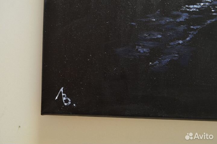 Интерьерная картина акрилом и маслом