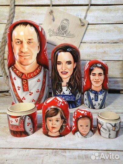 Сувенир портретная матрешка с фото