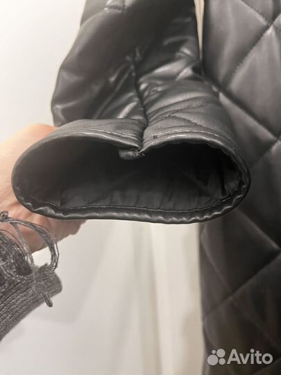 Пальто из экокожи xs