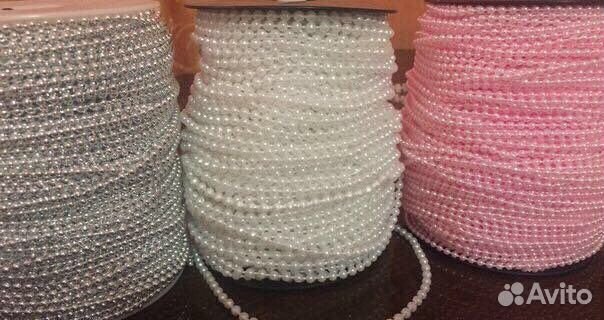 Стразы, бусы,пайетки диам. 6мм