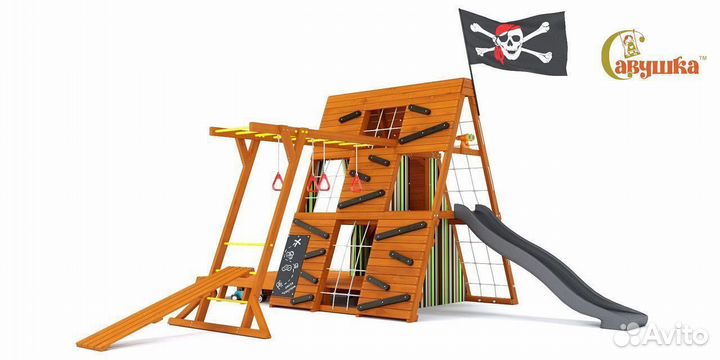 Детские уличные площадки домики горка с доставкой