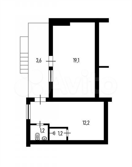Торгово-офисное помещение, 37 м²