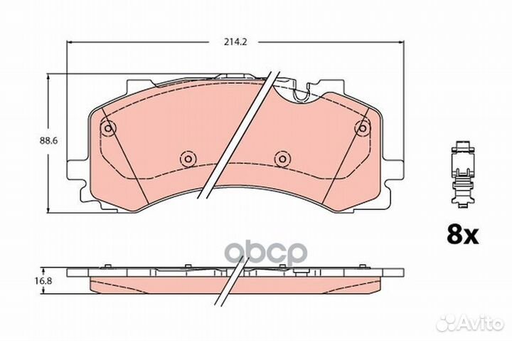 Колодки тормозные audi Q7 15- передние GDB2235 TRW