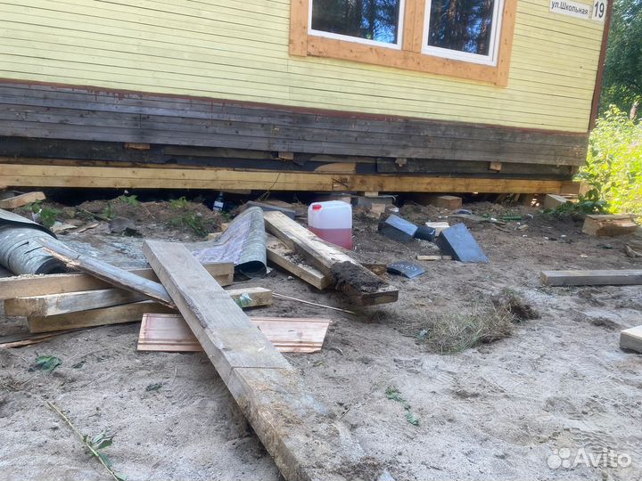 Подъем домов, замена венцов