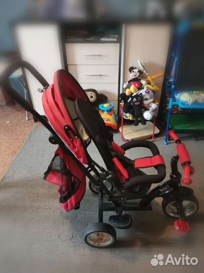 Велосипед коляска с ручкой