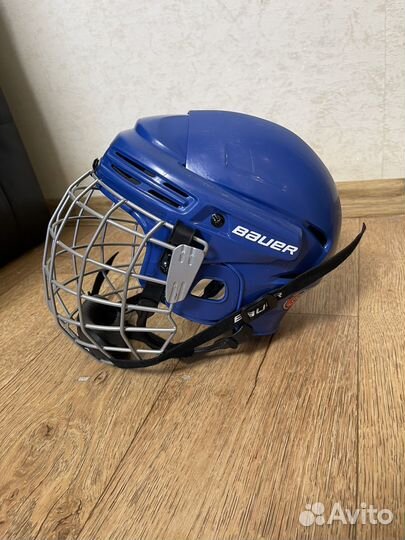 Шлем хоккейный синий детский/подростковый
