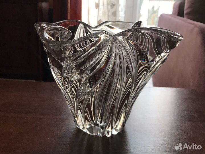Большая вазы хрусталь лзхс СССР