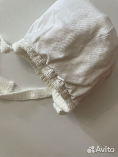 Шапка вязаная демисезонная для новорожденных