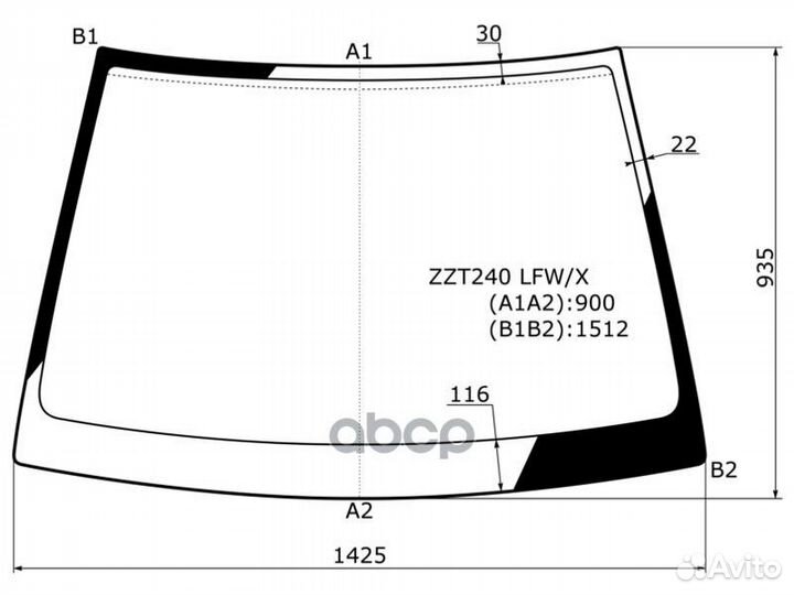 Стекло лобовое Toyota Allion (T240) 01-07 / Premio