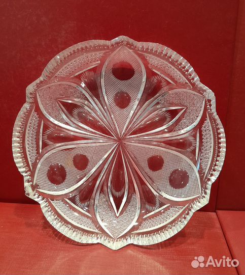 Блюдо. Тарелка. Поднос. Хрусталь. СССР