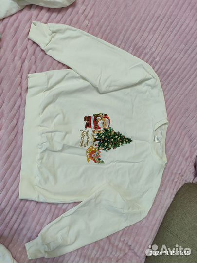 Свитшот, свитер новогодний, фэмили лук