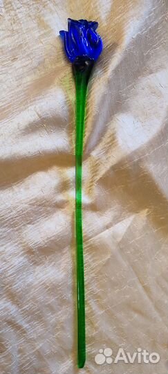 Цветы синий тюльпан кобальт стекло