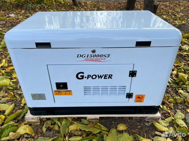 Генератор дизельный 13 kW g-power DG15000SE3 трехф