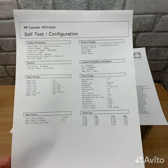 Лазерный принтер HP LaserJet P2015+Новый картридж