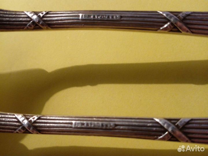 Серебряная вилка 19 век. мастер Маршак