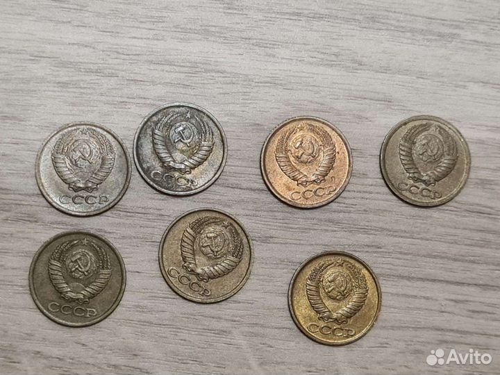 Монеты 1 копейки ссср, разные года