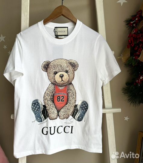 Женская футболка с Мишкой Gucci