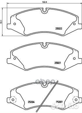 Колодки тормозные дисковые перед P44022 Brembo