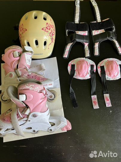 Роликовые коньки детские с защитой