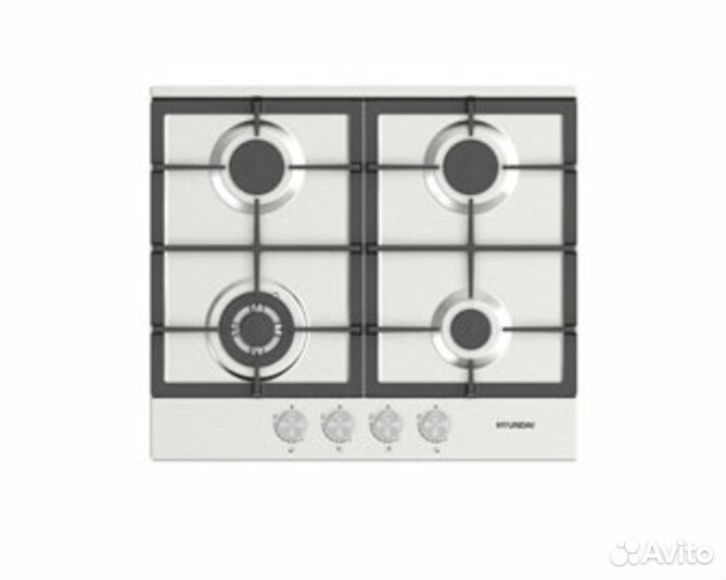 Варочная поверхность газ. Hyundai HHG 6435 IX нерж