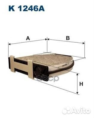 Фильтр салона MB W204/212 07- угольный K 1246A