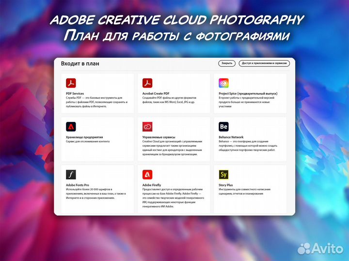 Adobe Creative Cloud Photography / подписка