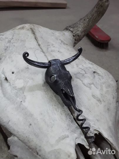 Авторские кованые штопоры «бычья голова»