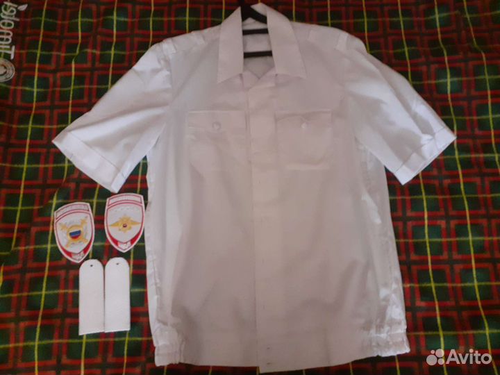 Форма полиция, новая белая рубашка р. 48-6