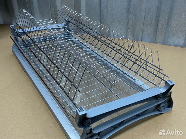 Сушилка для посуды 600мм в шкаф 2х-ярусная Хром