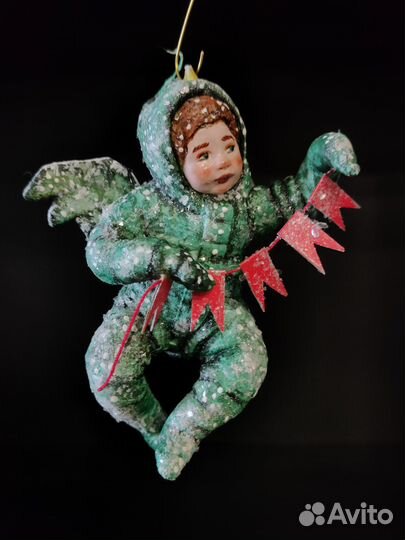 Авторская ватная игрушка Малыш Дракончик