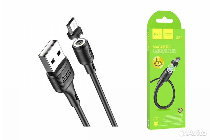USB кабель hoco X52 Sereno microusb, 2.4А
