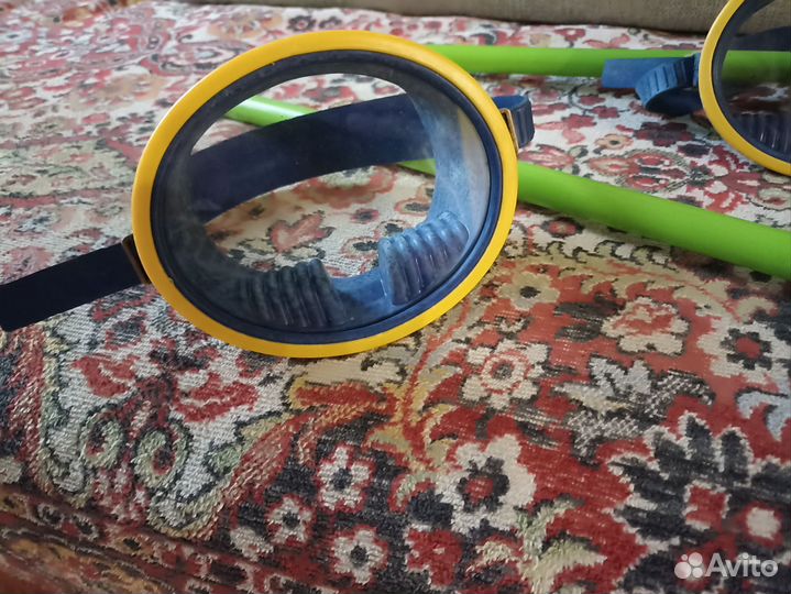 Маска для ныряния плавания стекло стеклянная