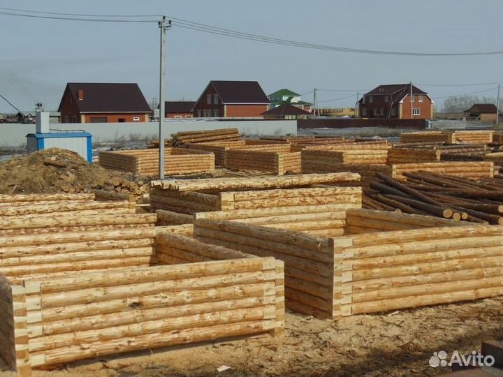 Сруб для бани 3м на 5м, хранение на площадке