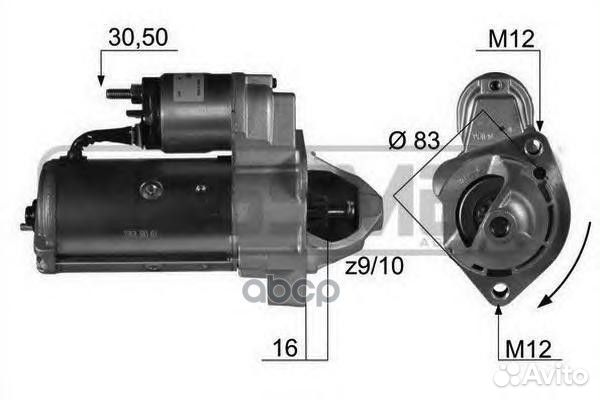 Стартер audi A4/A6, VW passat 98-05 1.8kw 22003
