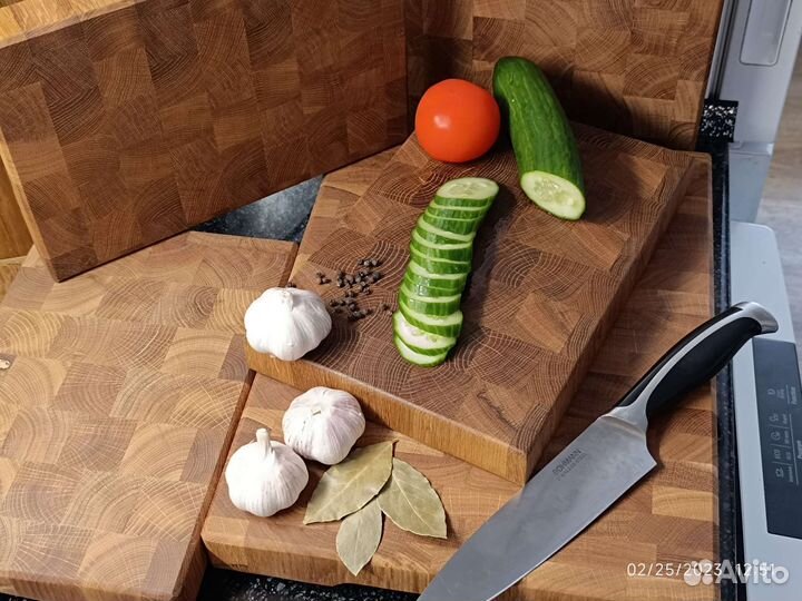 Торцевая разделочная доска из дуба