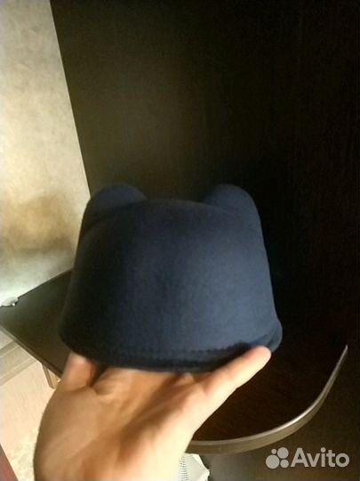 Берет натуральный мех, шапка кролик, кепка кошка