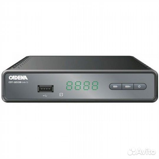 Ресивер DVB-T2 Cadena CDT-1651SB черный