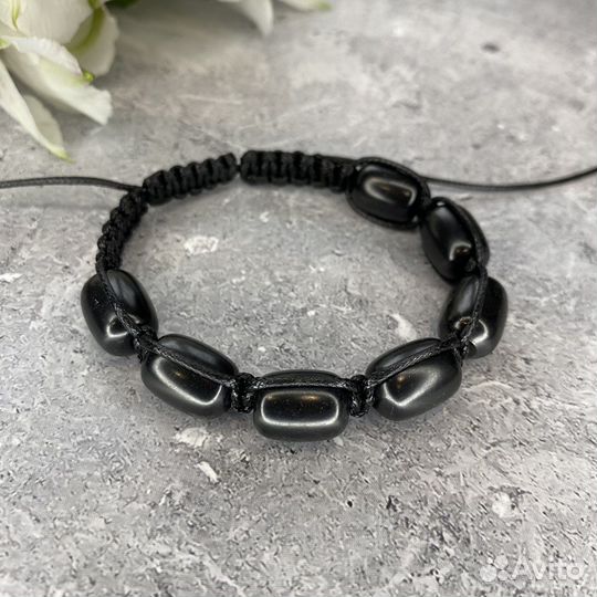 Браслет шамбала из натурально шунгита
