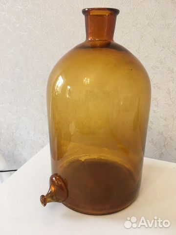 Бутыль СССР с краном (цветное стекло)