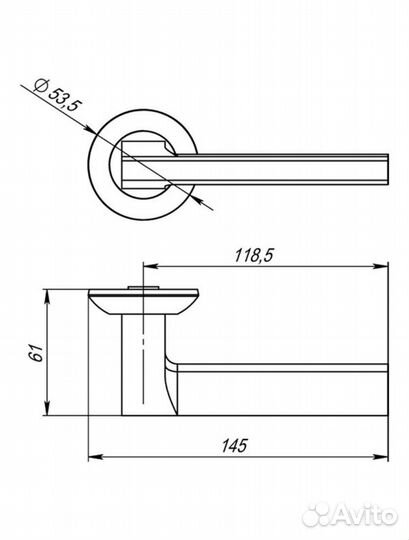 Дверные ручки черные