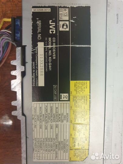 Автомагнитола JVC kd-g441