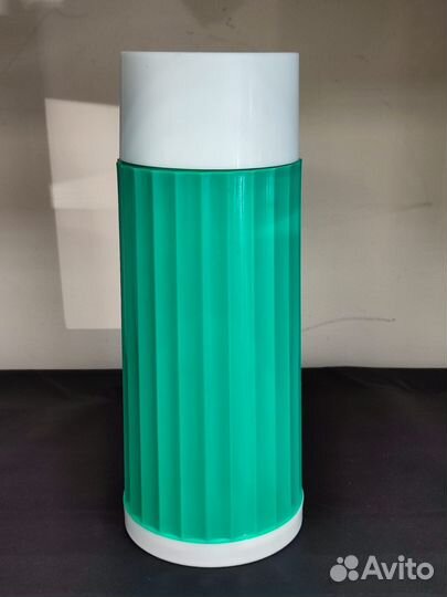 Корпус термоса без колбы пластиковый СССР зелёный