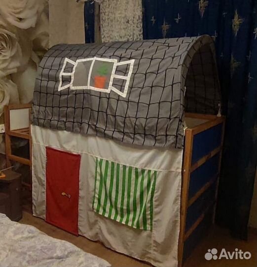 Двухъярусная детская кровать IKEA Кюра